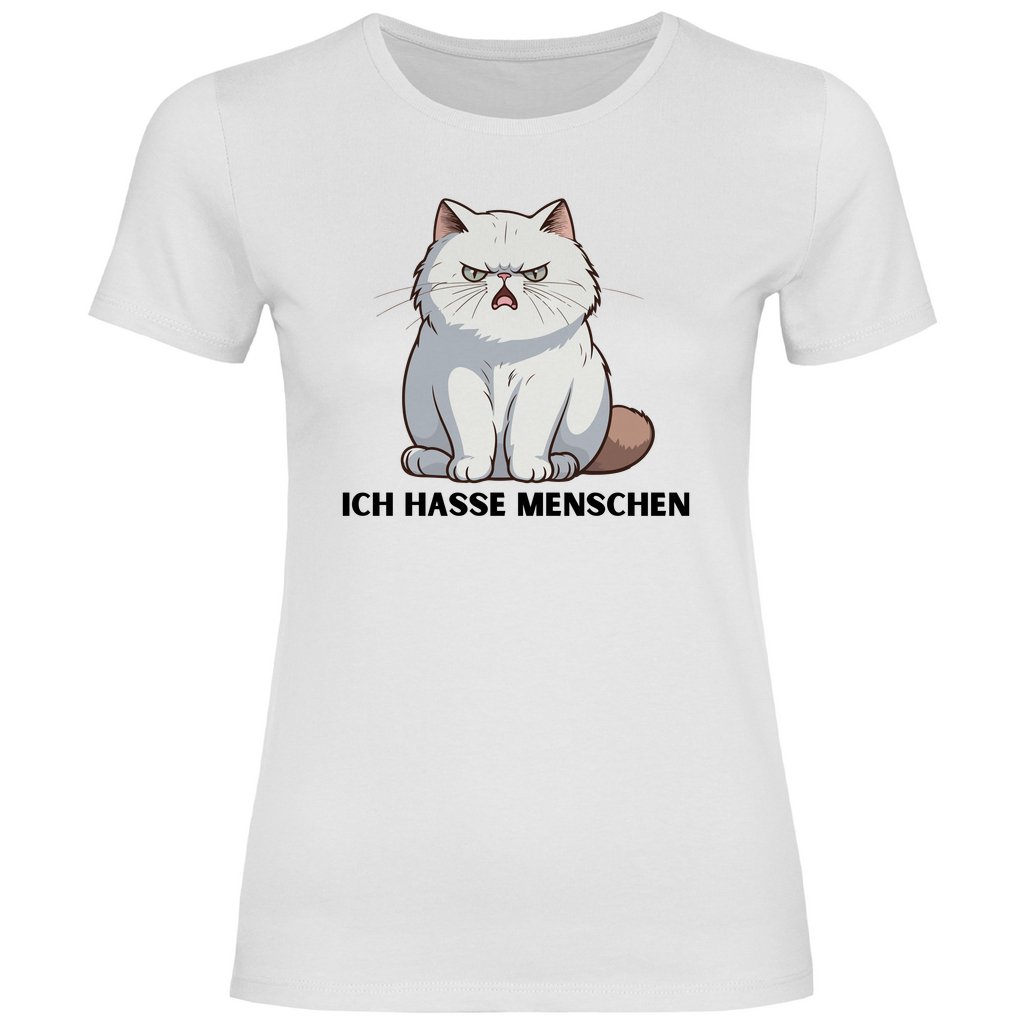 Damen T-Shirt "Ich hasse Menschen" - Grafikmagie