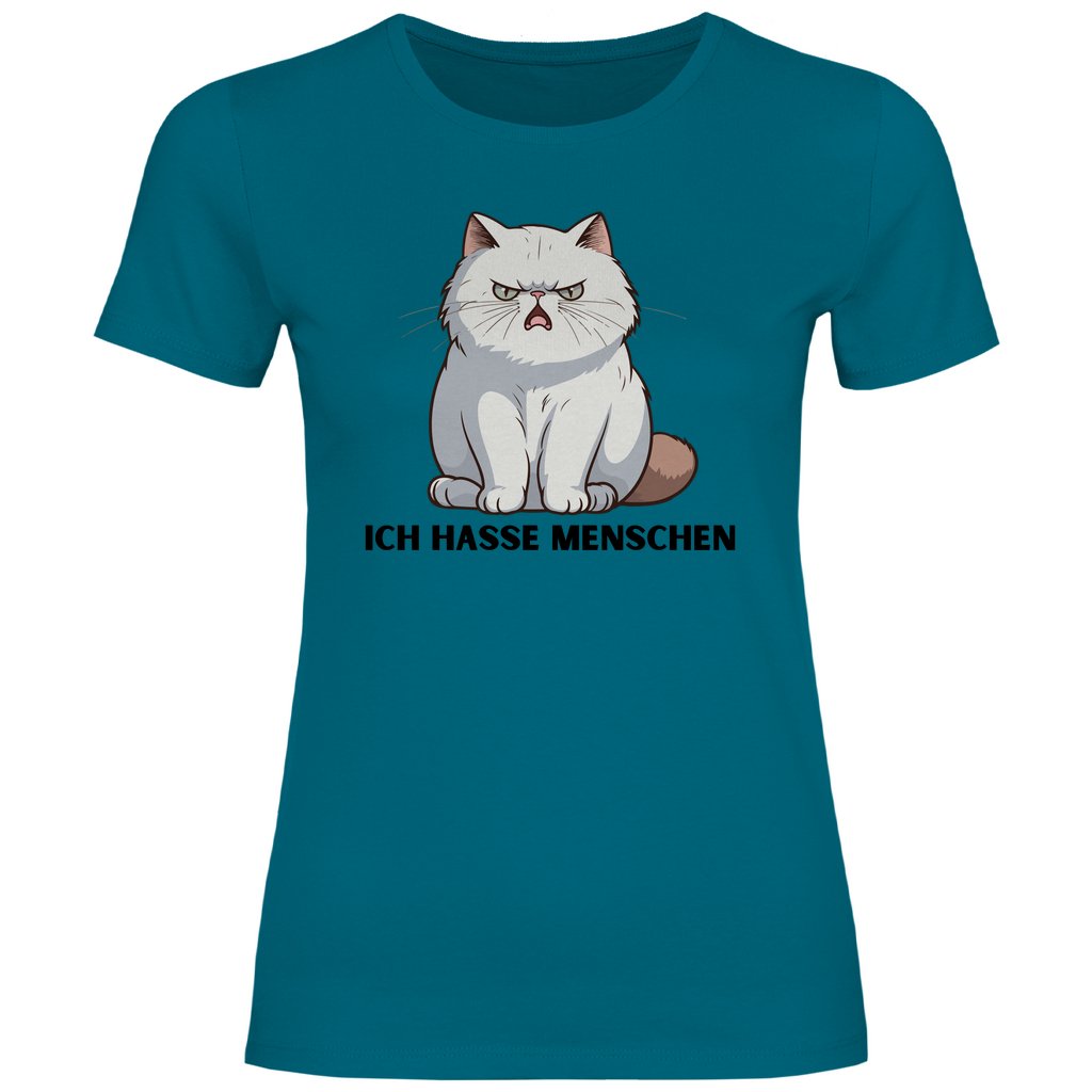 Damen T-Shirt "Ich hasse Menschen" - Grafikmagie