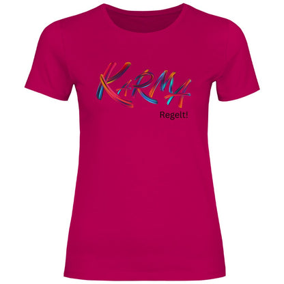 Damen T-Shirt "Karma Regelt" - Grafikmagie