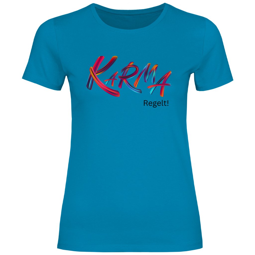 Damen T-Shirt "Karma Regelt" - Grafikmagie