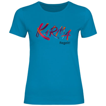 Damen T-Shirt "Karma Regelt" - Grafikmagie