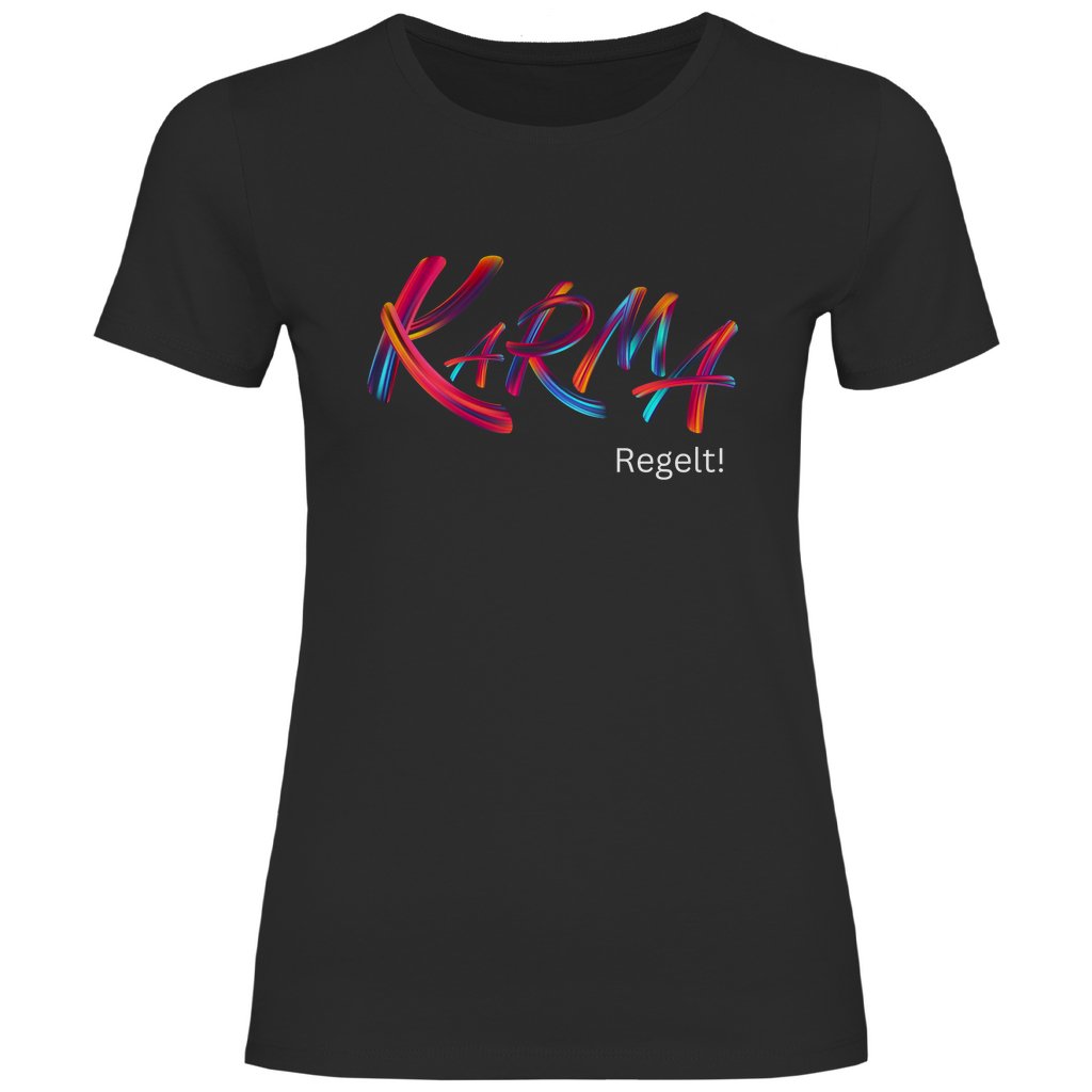 Damen T-Shirt "Karma Regelt" - Grafikmagie