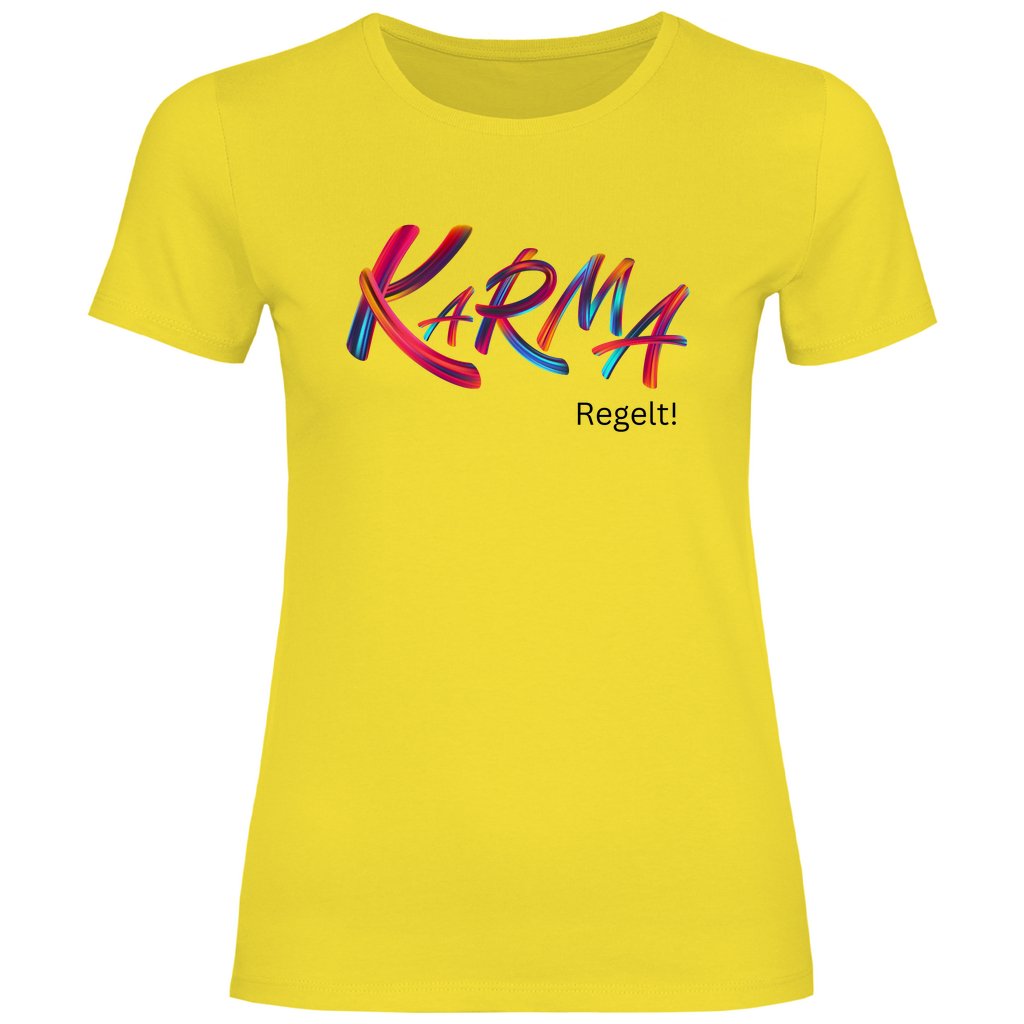 Damen T-Shirt "Karma Regelt" - Grafikmagie