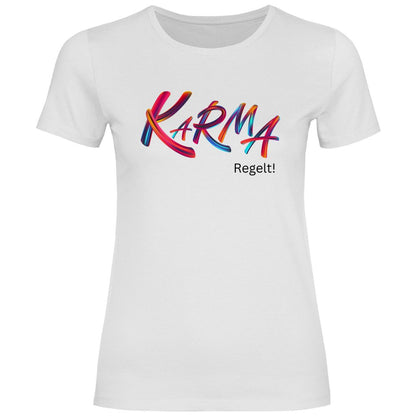 Damen T-Shirt "Karma Regelt" - Grafikmagie