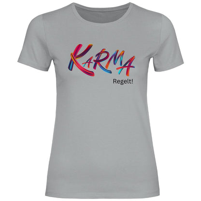 Damen T-Shirt "Karma Regelt" - Grafikmagie