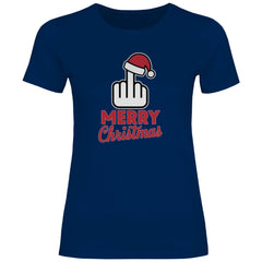 Damen T-Shirt "Merry Christmas Mittelfinger" - Grafikmagie