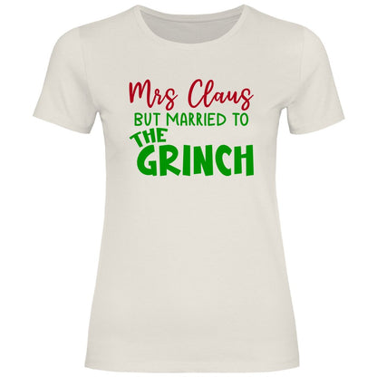 Damen T-Shirt "Mrs Clause but Married to the Grinch" - Grafikmagie