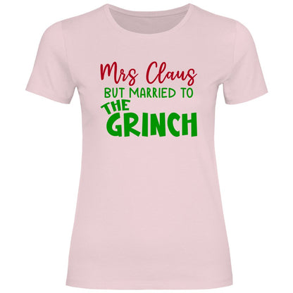 Damen T-Shirt "Mrs Clause but Married to the Grinch" - Grafikmagie