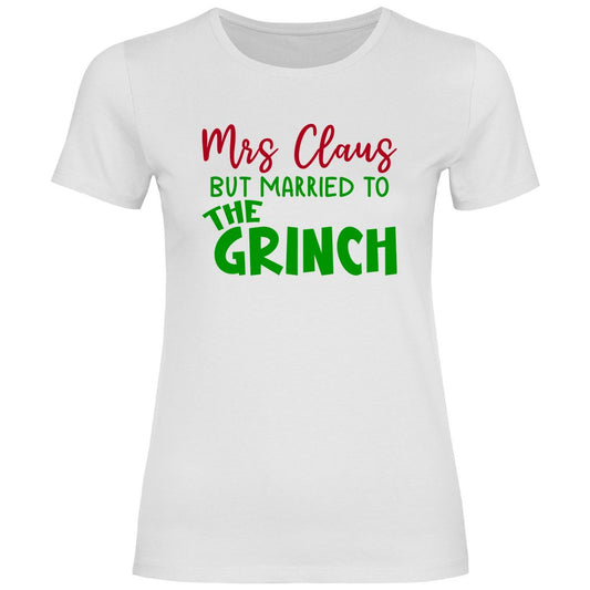 Damen T-Shirt "Mrs Clause but Married to the Grinch" - Grafikmagie