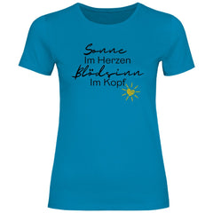 Damen T-Shirt "Sonne im Herzen, blödsinn im Kopf!" - Grafikmagie