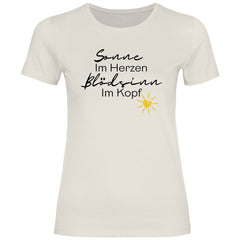 Damen T-Shirt "Sonne im Herzen, blödsinn im Kopf!" - Grafikmagie