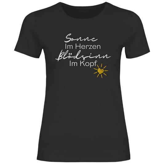 Damen T-Shirt "Sonne im Herzen, blödsinn im Kopf!" - Grafikmagie