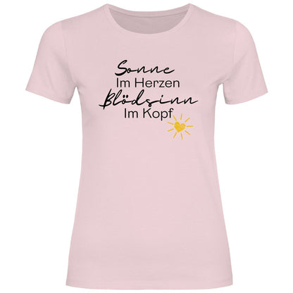 Damen T-Shirt "Sonne im Herzen, blödsinn im Kopf!" - Grafikmagie