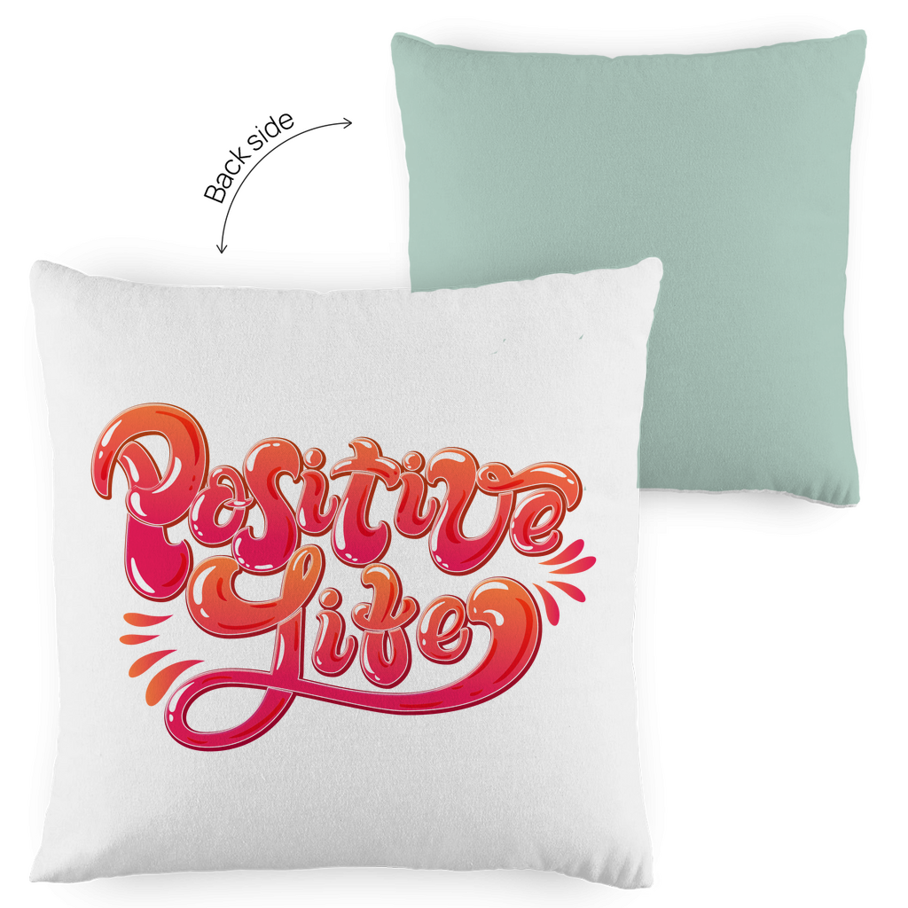 Kopfkissen zweifarbig "Positive Life" - Grafikmagie
