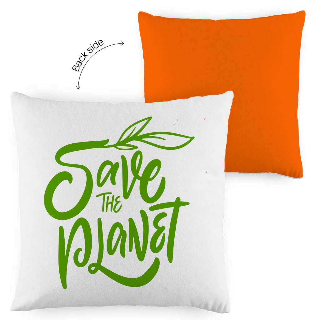 Kopfkissen zweifarbig "Save the Planet" - Grafikmagie