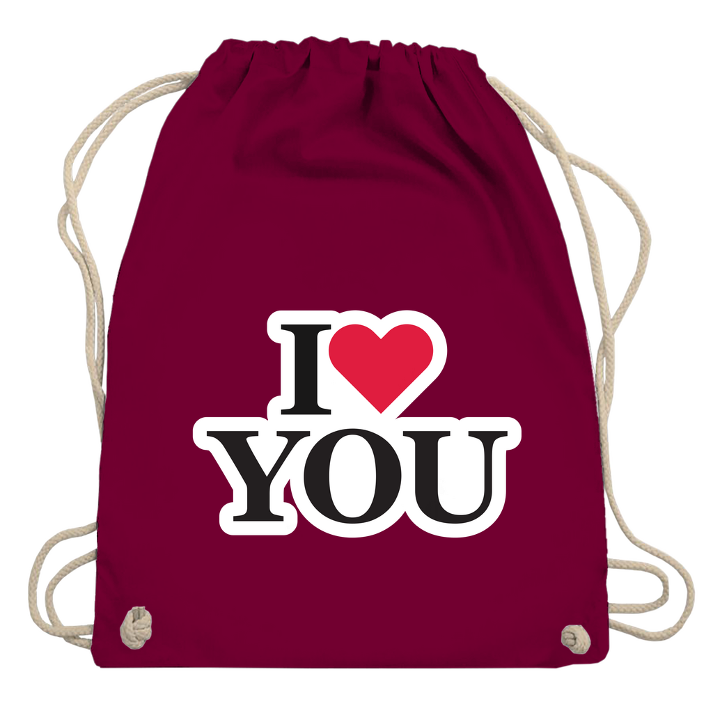 Turnbeutel "I love you"