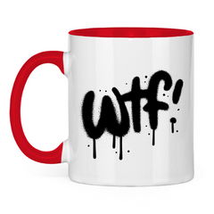 Tasse zweifarbig "WTF" - Grafikmagie