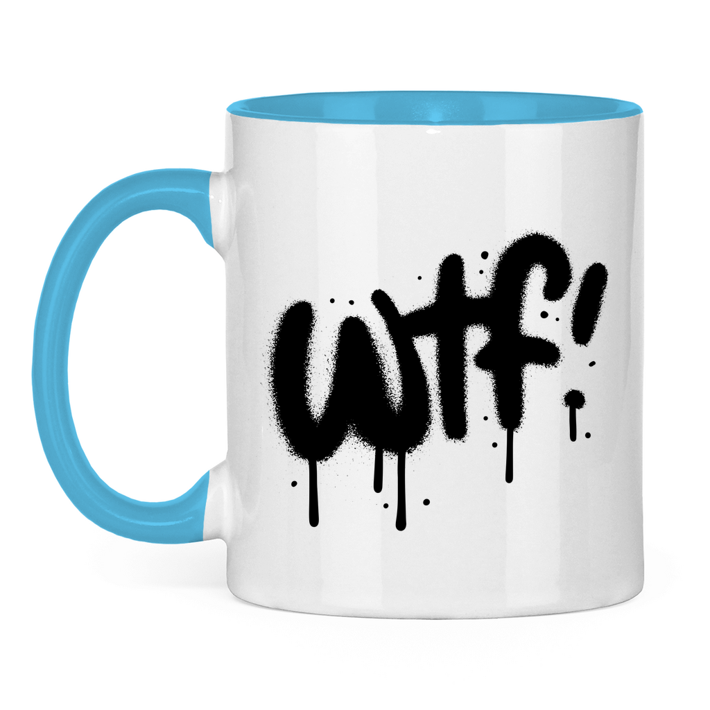 Tasse zweifarbig "WTF" - Grafikmagie