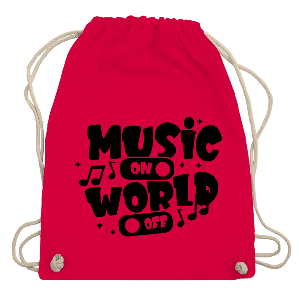 Turnbeutel "Music on World Off"