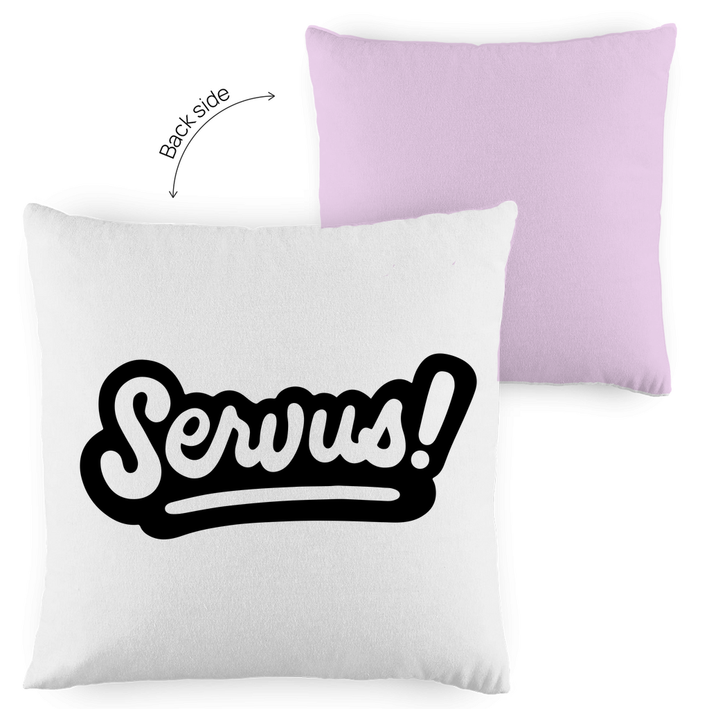 Kopfkissen zweifarbig "Servus" - Grafikmagie