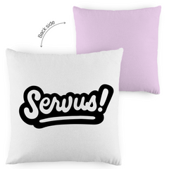Kopfkissen zweifarbig "Servus" - Grafikmagie