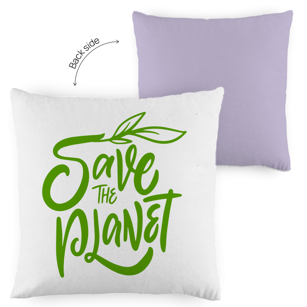 Kopfkissen zweifarbig "Save the Planet" - Grafikmagie