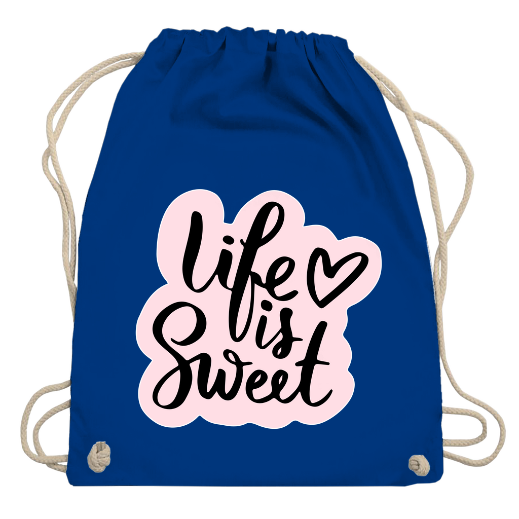 Turnbeutel "Life is sweet"