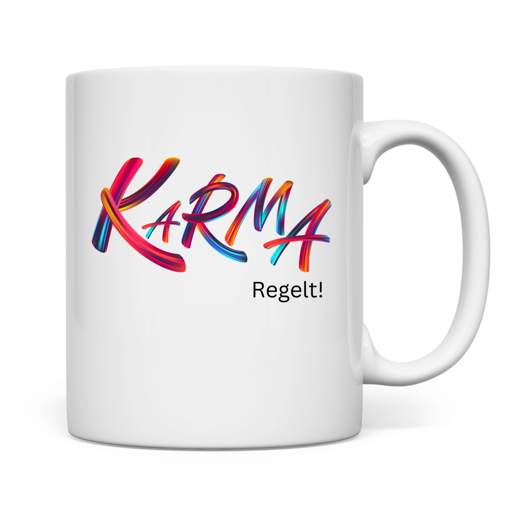 Tasse "Karma regelt" - Grafikmagie