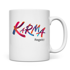 Tasse "Karma regelt" - Grafikmagie