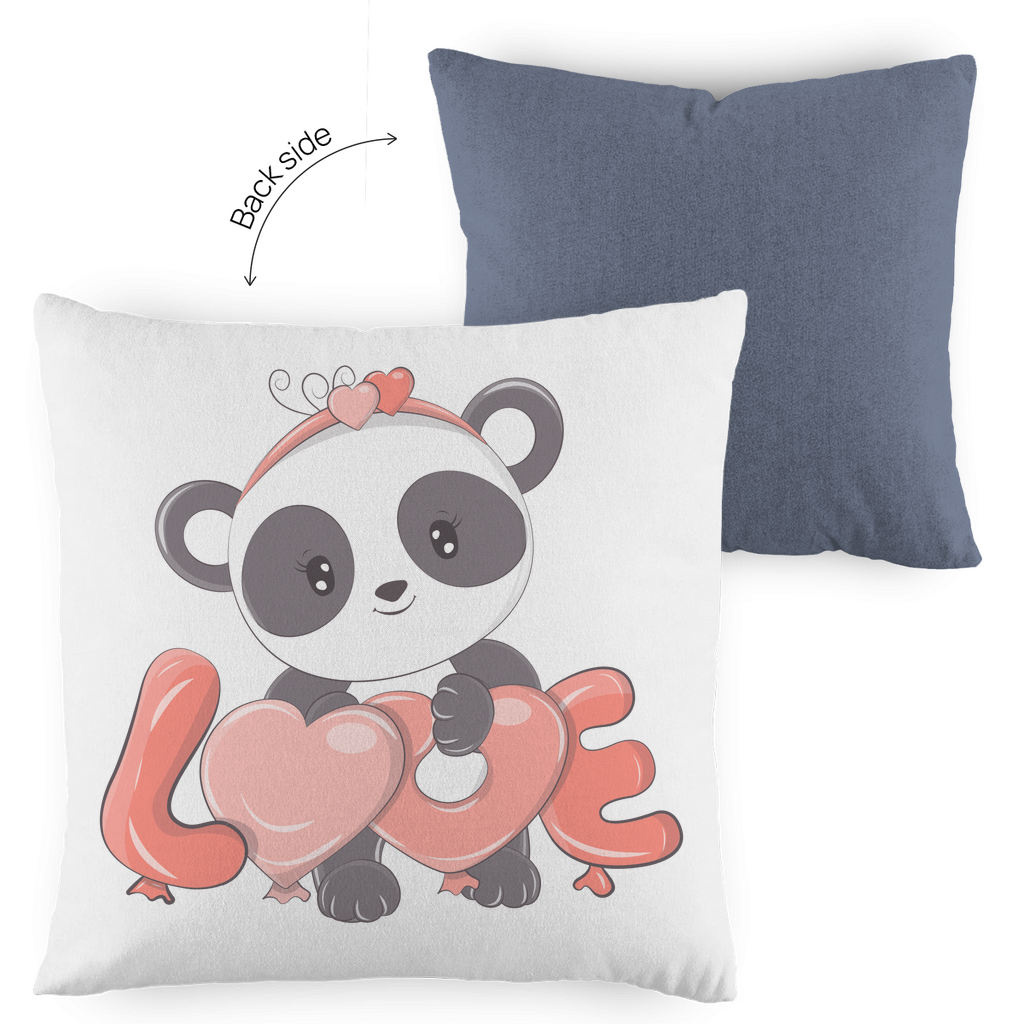 Kopfkissen zweifarbig "Love Panda" - Grafikmagie