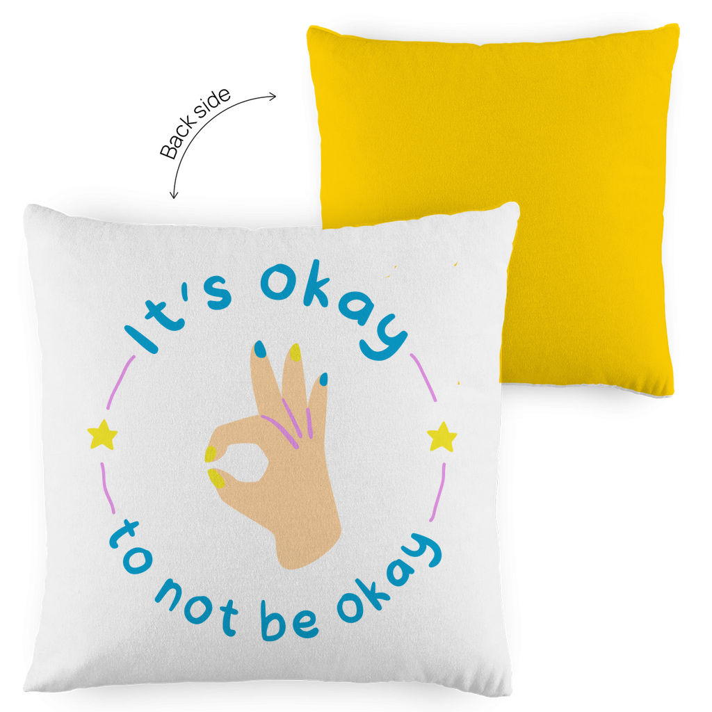 Kopfkissen zweifarbig "its Okay" - Grafikmagie