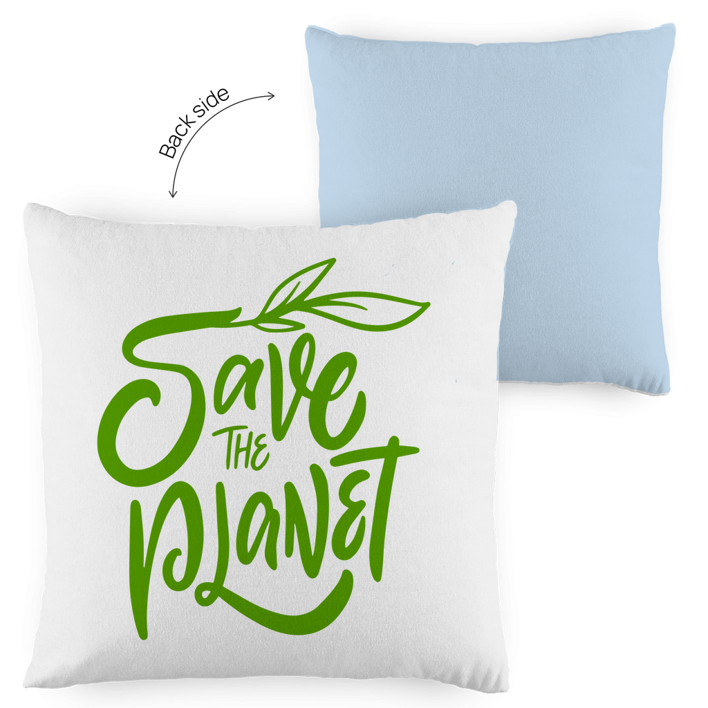 Kopfkissen zweifarbig "Save the Planet" - Grafikmagie
