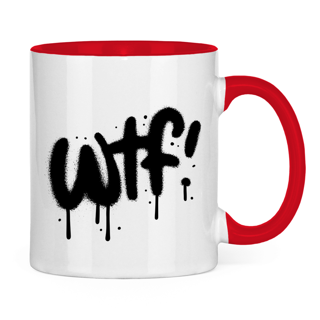 Tasse zweifarbig "WTF" - Grafikmagie