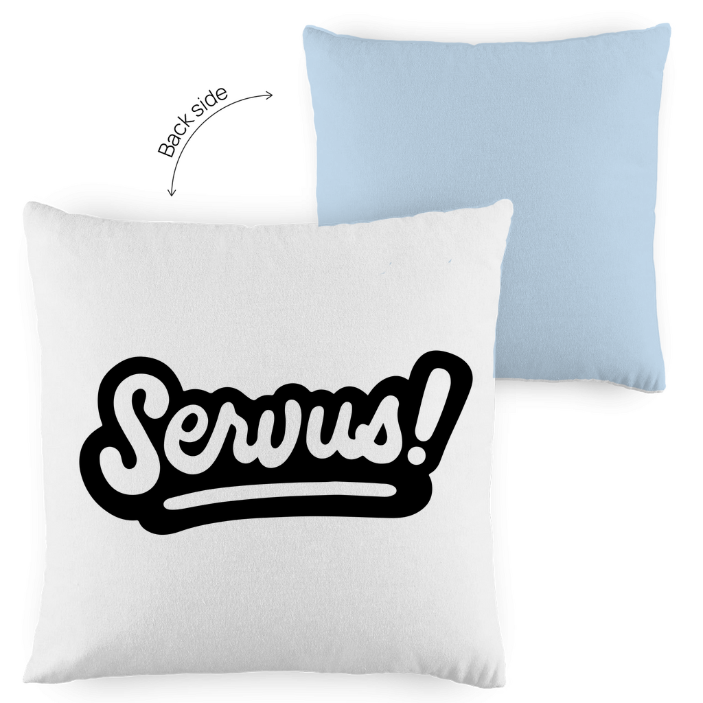 Kopfkissen zweifarbig "Servus" - Grafikmagie