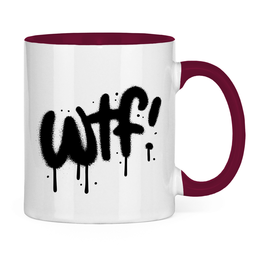 Tasse zweifarbig "WTF" - Grafikmagie