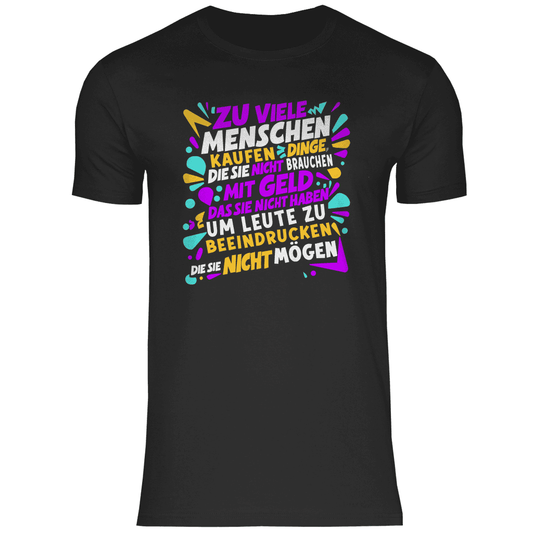 Herren T-Shirt "zu viele Menschen"