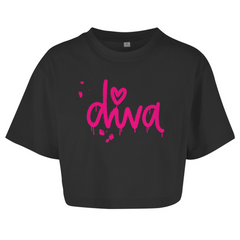 Damen Oversize Crop Top  "Diva"