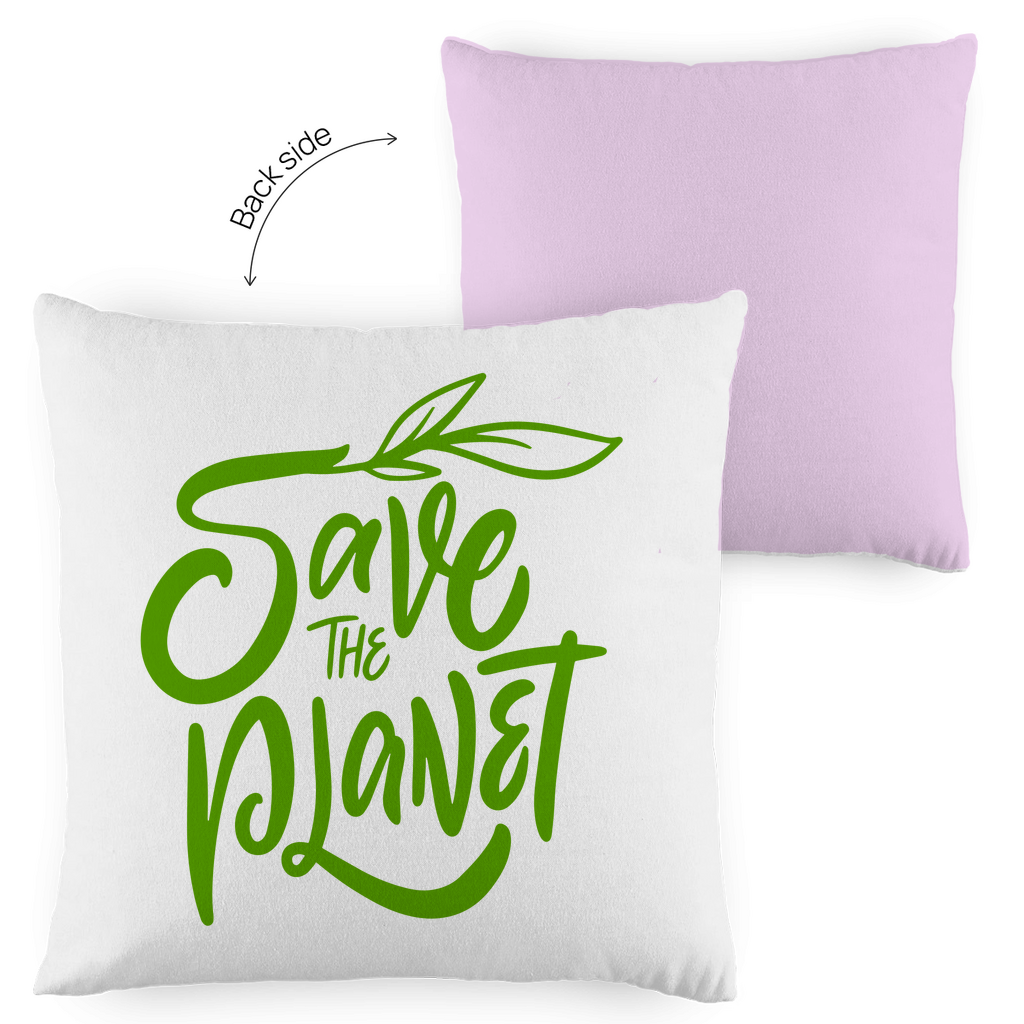 Kopfkissen zweifarbig "Save the Planet" - Grafikmagie