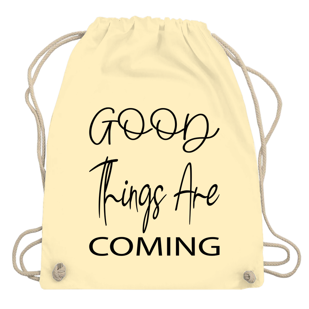Turnbeutel "Good things are coming"