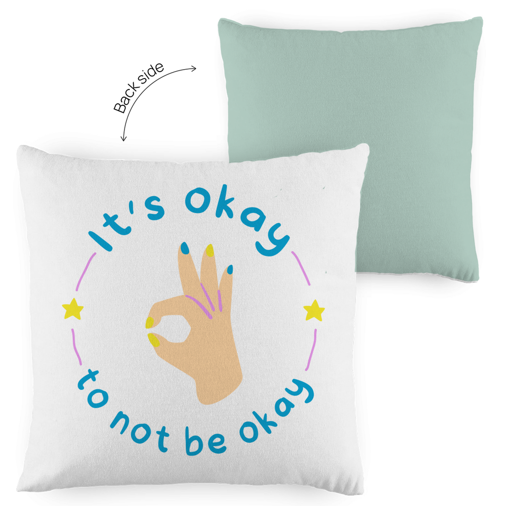 Kopfkissen zweifarbig "its Okay" - Grafikmagie