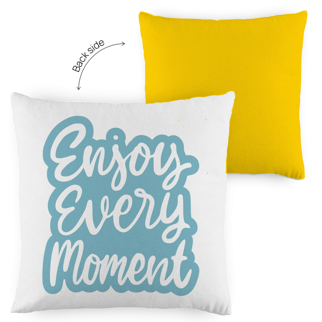 Kopfkissen zweifarbig "Enjoy every Moment" - Grafikmagie