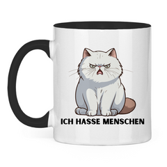 Tasse zweifarbig "Ich hasse Menschen" - Grafikmagie
