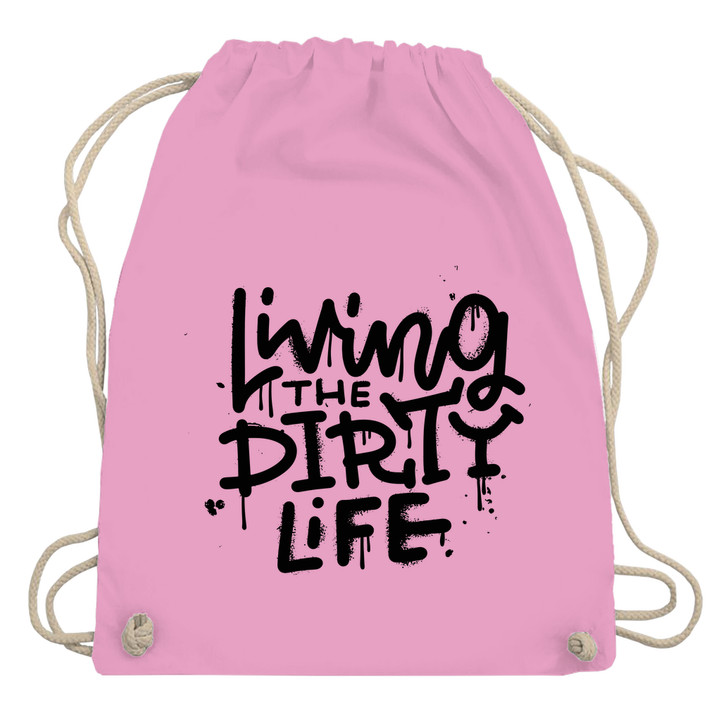 Turnbeutel "Living the dity life"