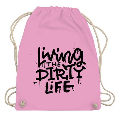 Turnbeutel "Living the dity life"