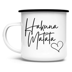 Emaille Tasse "Hakuna Matata" - Grafikmagie