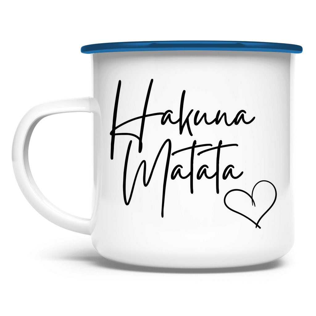 Emaille Tasse "Hakuna Matata" - Grafikmagie
