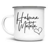 Emaille Tasse "Hakuna Matata" - Grafikmagie