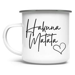 Emaille Tasse "Hakuna Matata" - Grafikmagie