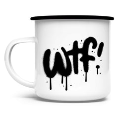 Emaille Tasse "WTF" - Grafikmagie