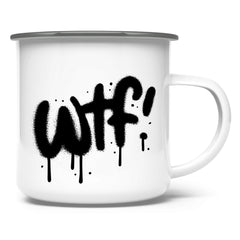 Emaille Tasse "WTF" - Grafikmagie